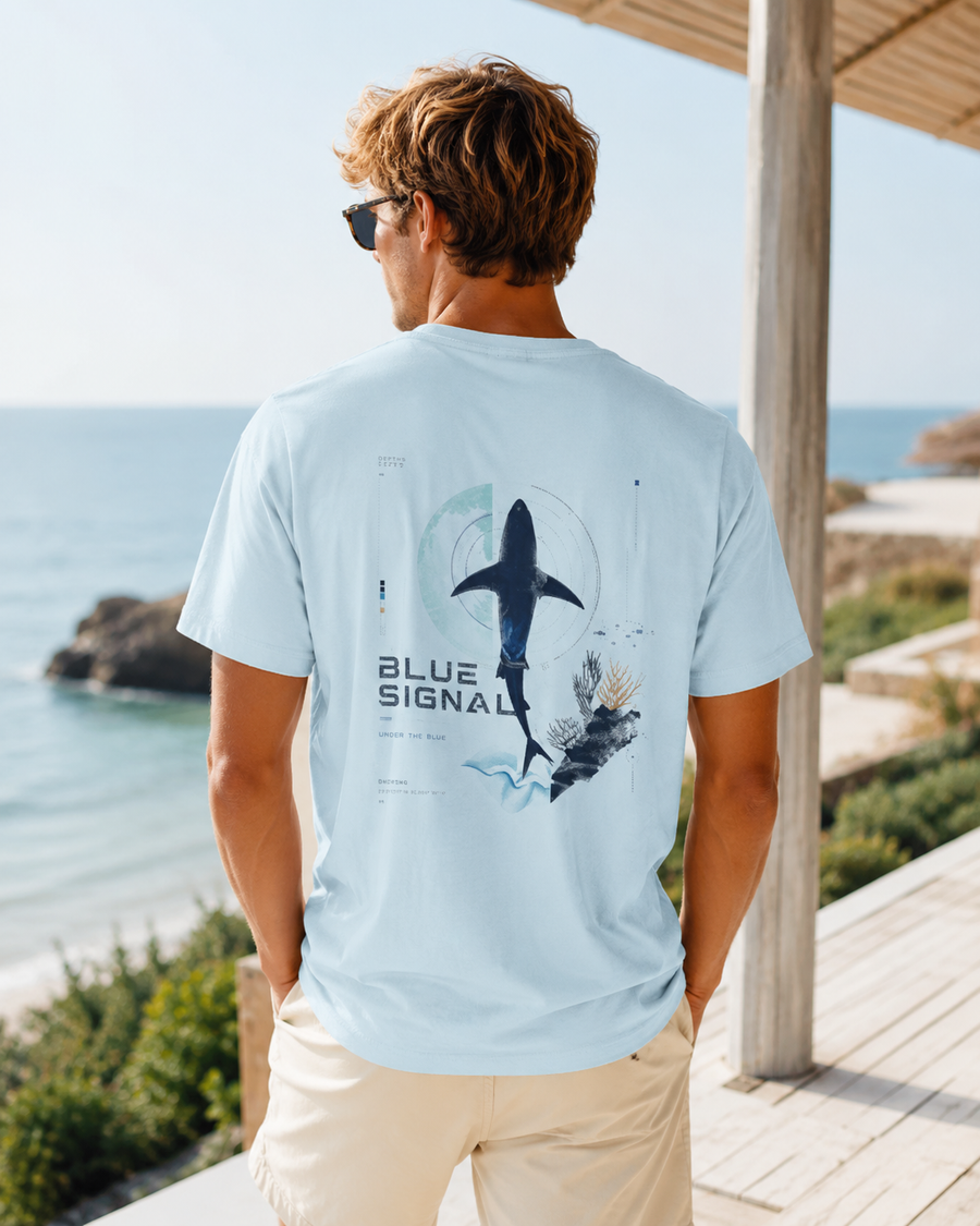 Blue Signal Ocean Tee